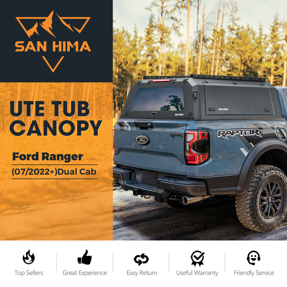 San Hima UTE Steel Canopy For Ford Ranger Next Gen PY 07/2022–On Dual Cab Secondary image