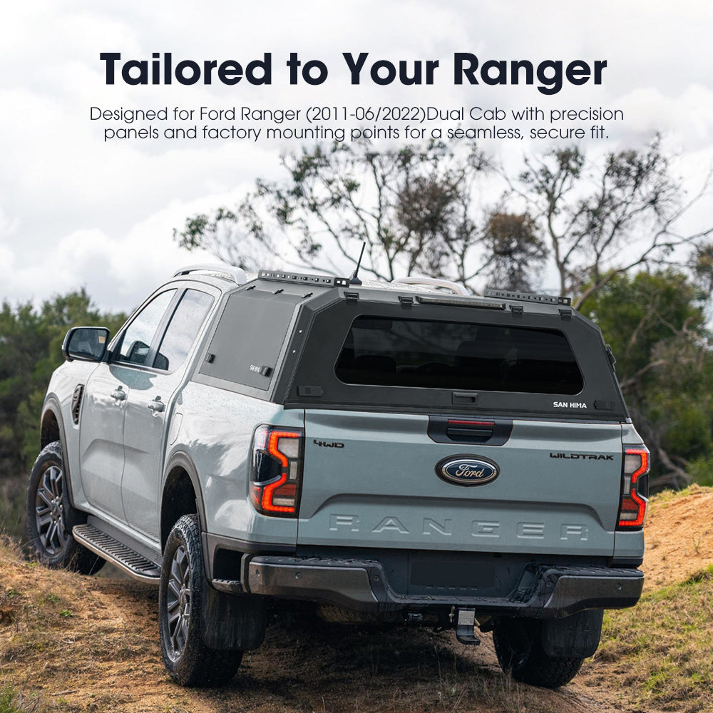San Hima Ute Steel Canopy For Ford Ranger PX/PX2/PX3 2011-06/2022 Dual Cab